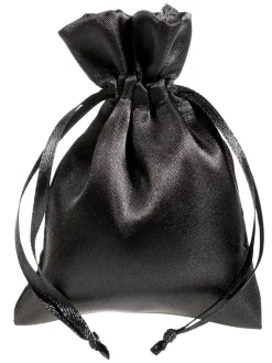 Hot DecoWoerner Satinsäckchen 10 Cm, 30 Stück, schwarz