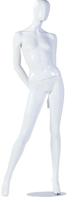Outlet DecoWoerner Schaufensterpuppe Weiblich APART Glossy, Arme Hinten weiß