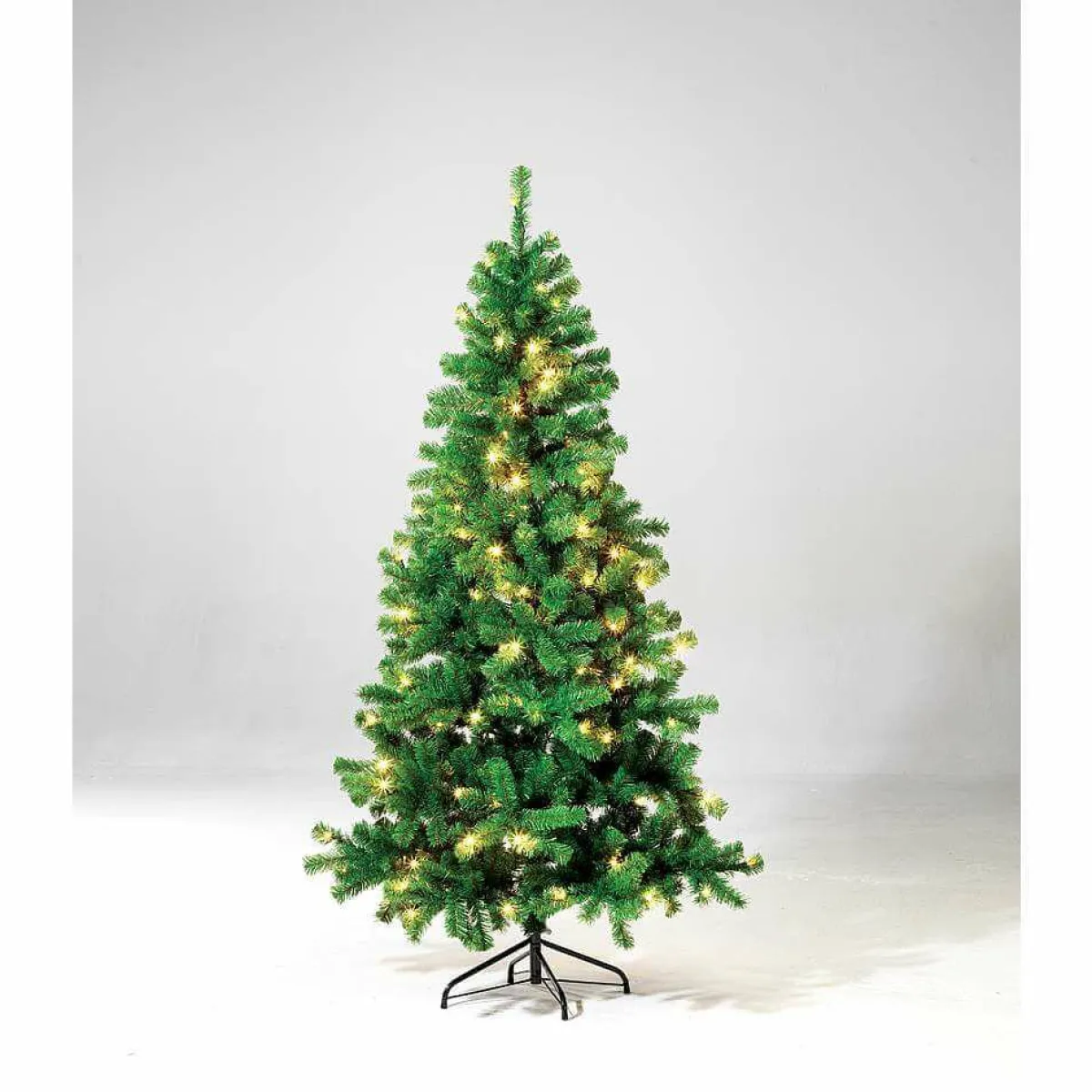 DecoWoerner Schmaler, Künstlicher Weihnachtsbaum Mit LED 180 Cm grün