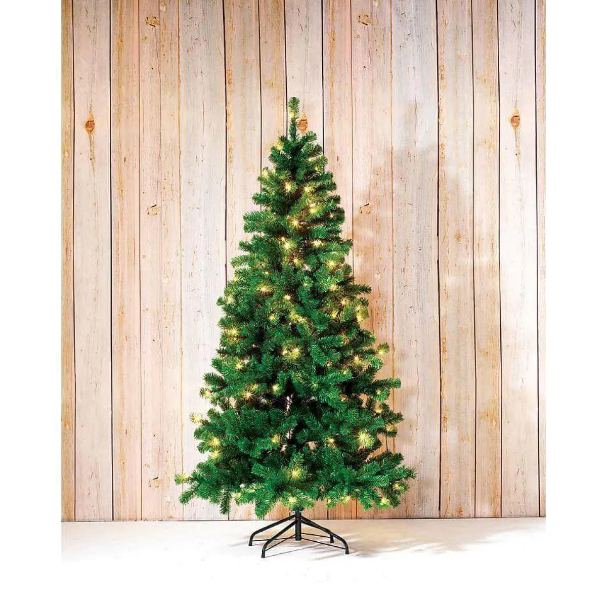 Discount DecoWoerner Schmaler, Künstlicher Weihnachtsbaum Mit LED 240 Cm grün