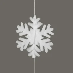 Best DecoWoerner Schneeflockengirlande Aus Filz, , 180 Cm weiß