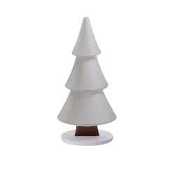 Discount DecoWoerner Schneetanne-Aufsteller Mit Glitzer 17 X 34 Cm Silber weiß