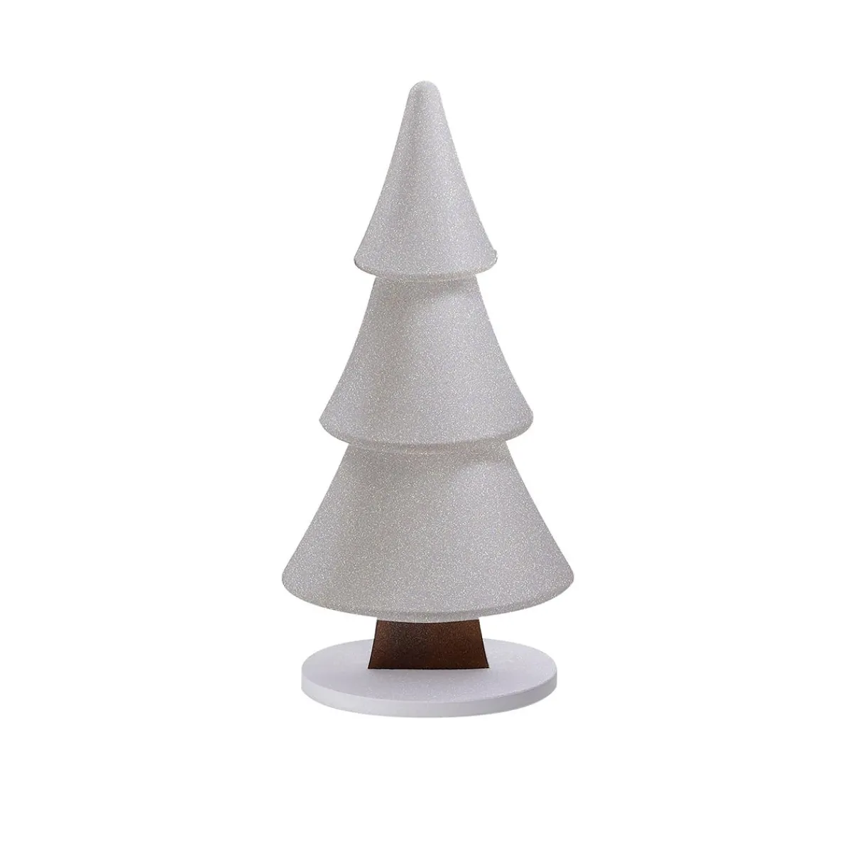 Discount DecoWoerner Schneetanne-Aufsteller Mit Glitzer 17 X 34 Cm Silber weiß