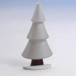Discount DecoWoerner Schneetanne-Aufsteller Mit Glitzer 17 X 34 Cm Silber weiß