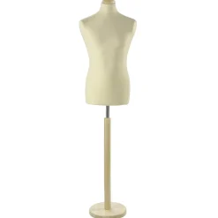 Online DecoWoerner Schneiderpuppe Männlich, Büste 78 Cm, Ecru/eiche Hell Beige