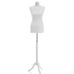 Hot DecoWoerner Schneiderpuppe Weiblich Auf em Dreibeinständer 148 - 178 Cm Hoch weiß