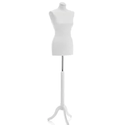 Hot DecoWoerner Schneiderpuppe Weiblich Auf em Dreibeinständer 148 - 178 Cm Hoch weiß
