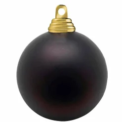 Hot DecoWoerner Schokoe, Matte Weihnachtskugeln Aus Schwer Entflammbarem Kunststoff, 8 Cm Ø – 12 Stück braun