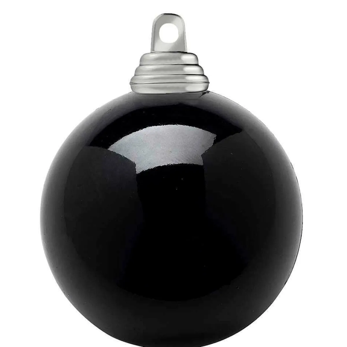 Hot DecoWoerner e, Glänzende Weihnachtskugeln Aus Schwer Entflammbarem Kunststoff, 6 Cm Ø – 24 Stück schwarz
