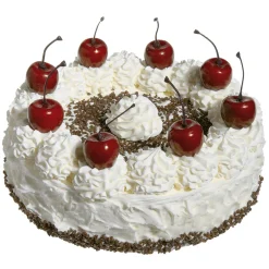Clearance DecoWoerner Schwarzwälder Kirschtorte Attrappe weiß
