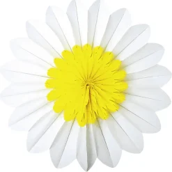 Online DecoWoerner Schwer Entflammbare Margeritenblüte Papier-Rosette 50 Cm Ø weiß