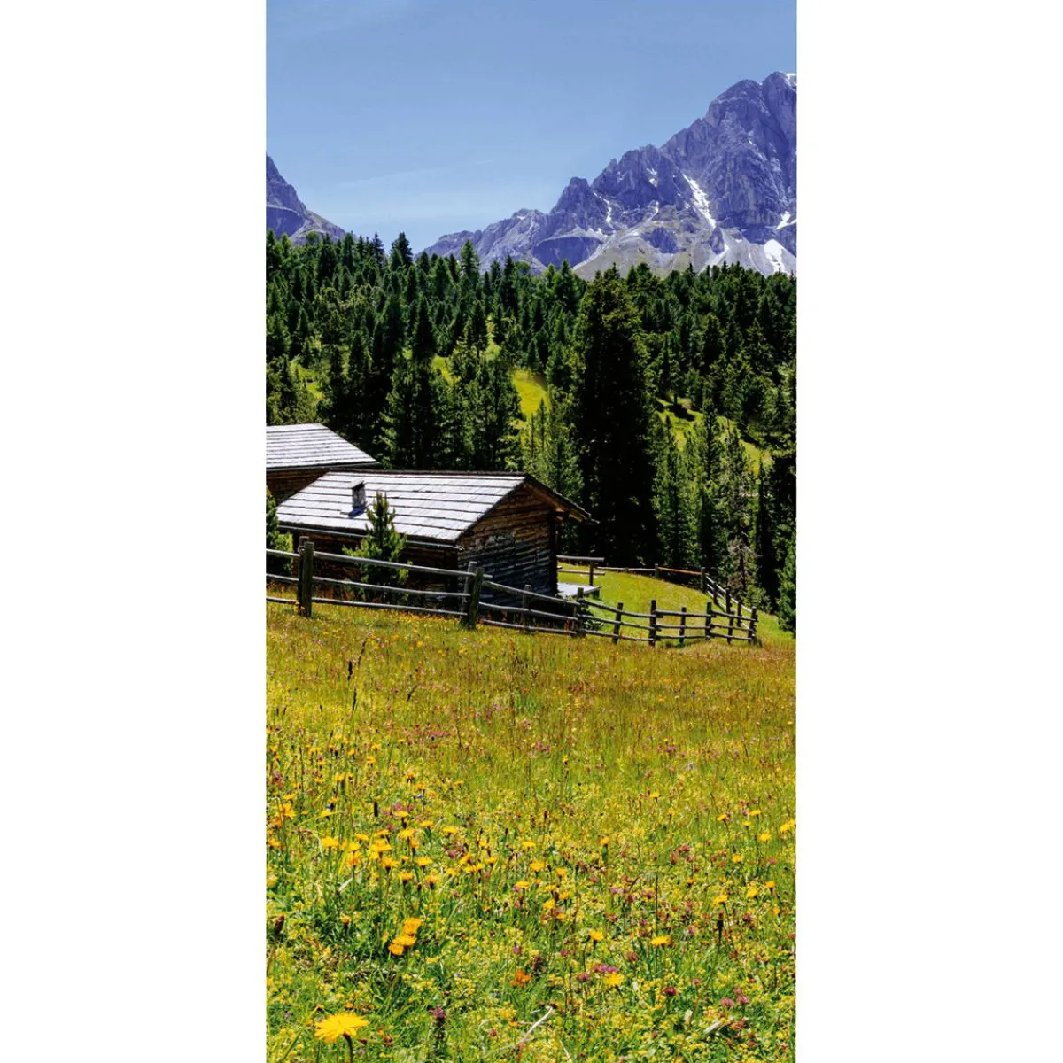 Online DecoWoerner Schwer Entflammbarer Stoffbanner "Bergalm" Aus Fahnenstoff 100 X 200 Cm grün
