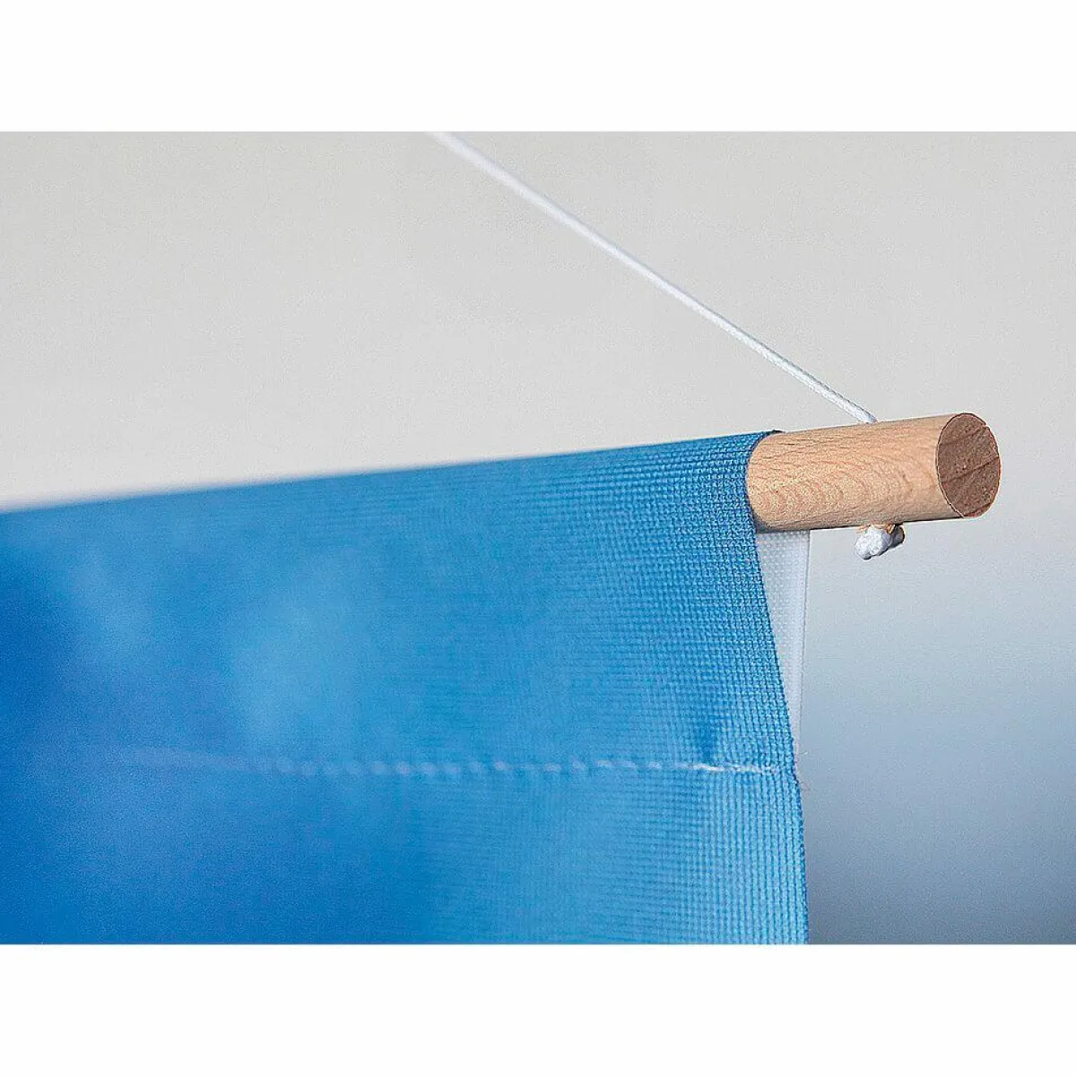 Sale DecoWoerner Schwer Entflammbarer Stoffbanner "Verschneiter Tannenwald" Aus Fahnenstoff 100 X 200 Cm blau