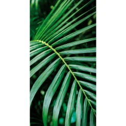 New DecoWoerner Schwer Entflammbarer Stoffbanner "Palmwedel" Aus Fahnenstoff 100 X 200 Cm grün