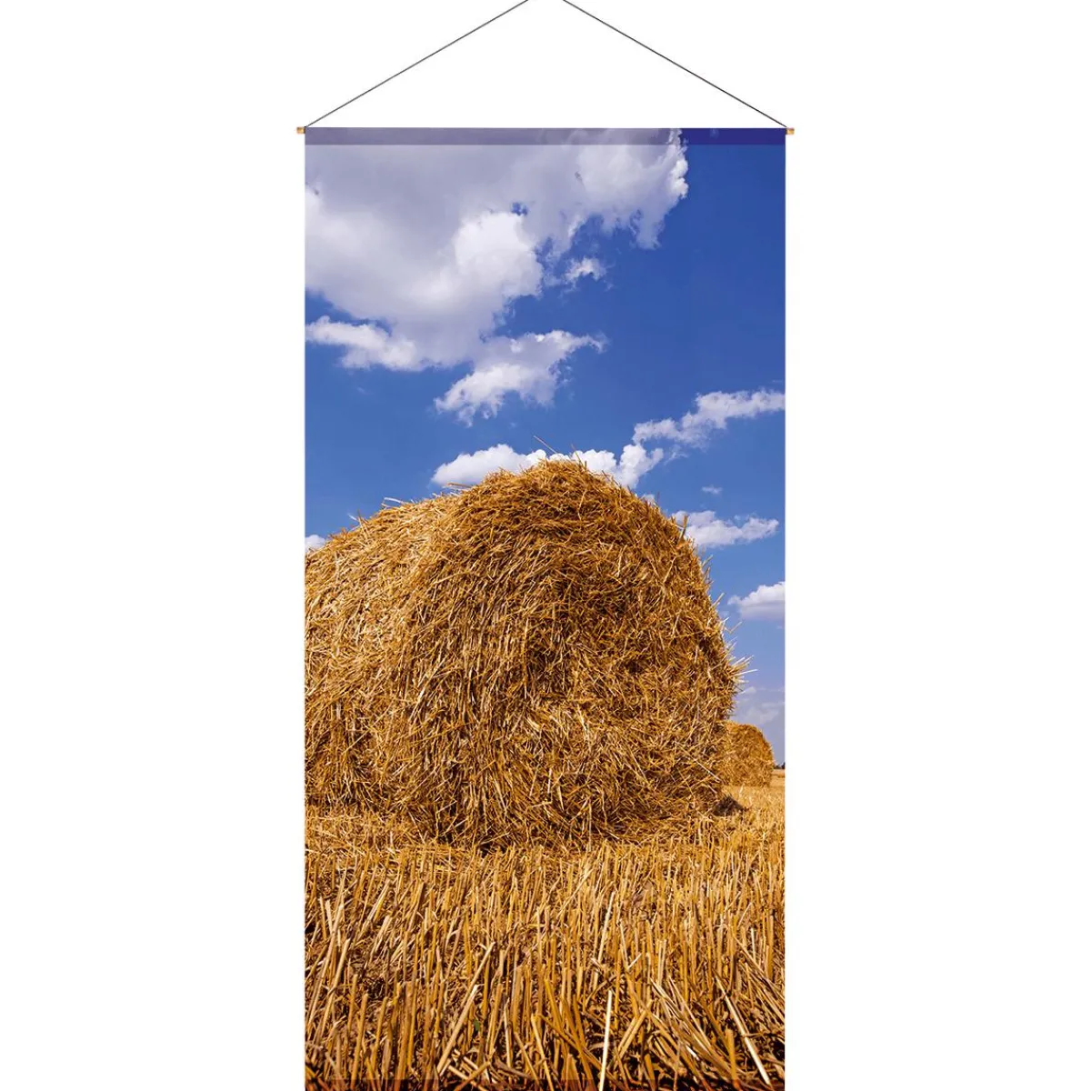 Discount DecoWoerner Schwer Entflammbarer Stoffbanner "Strohballen" Aus Fahnenstoff 100 X 200 Cm gold