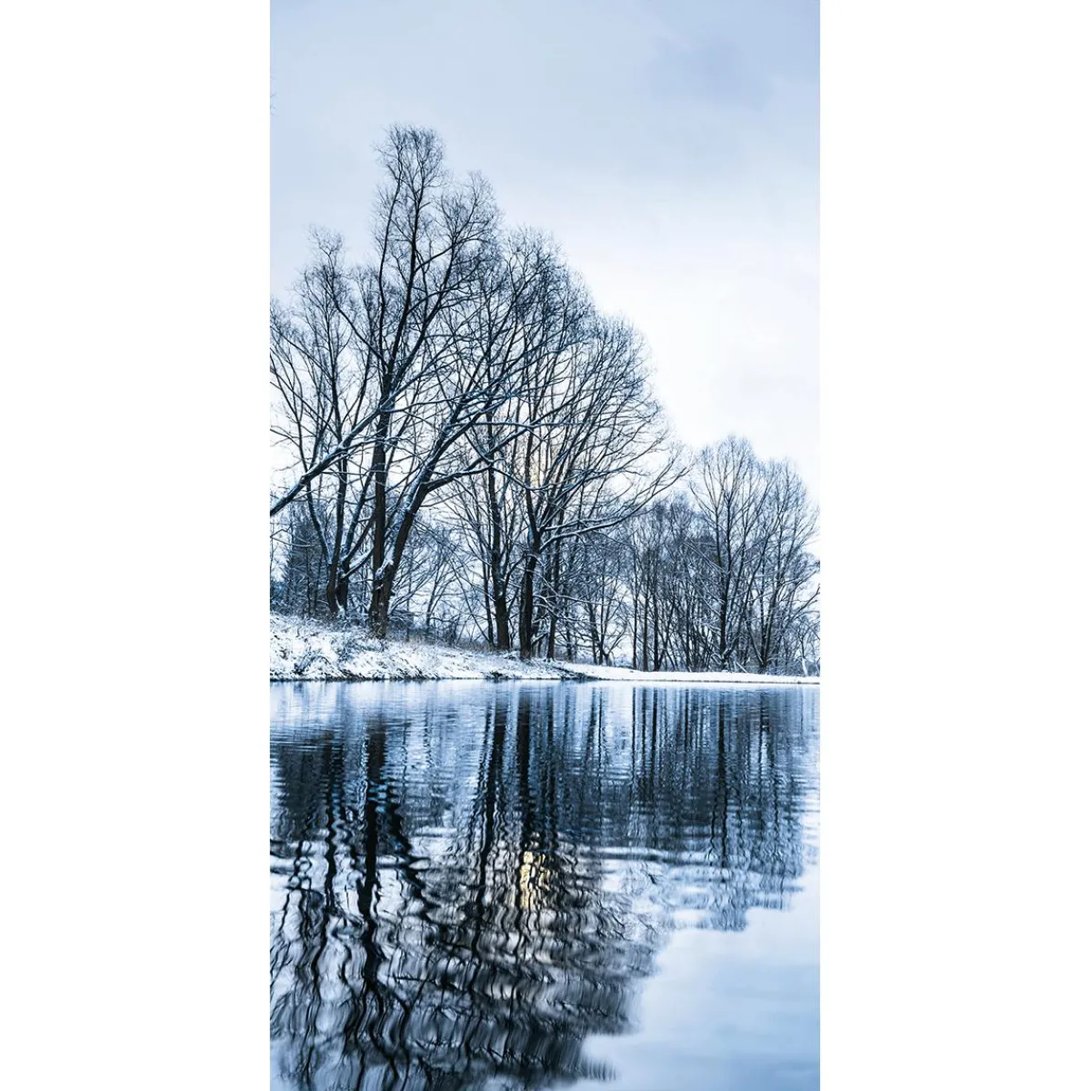 Outlet DecoWoerner Schwer Entflammbarer Stoffbanner "Wintersee" Aus Fahnenstoff 100 X 200 Cm blau