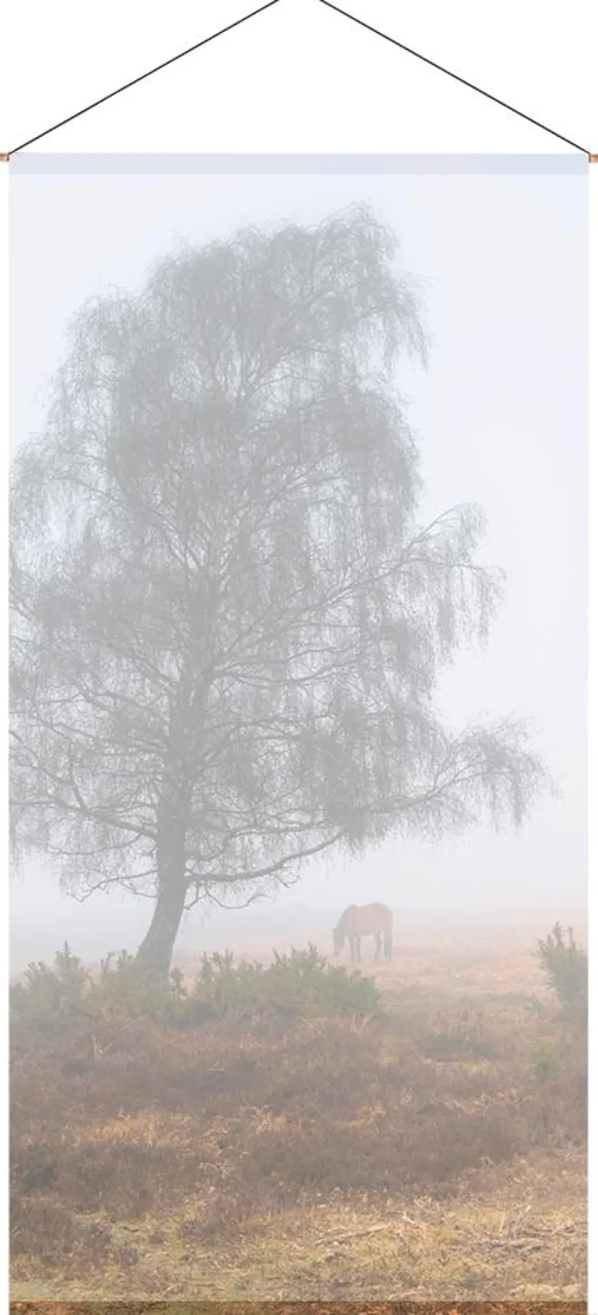 Discount DecoWoerner Schwer Entflammbarer Stoffbanner "Herbstnebel" Aus Fahnenstoff 100 X 200 Cm Grau