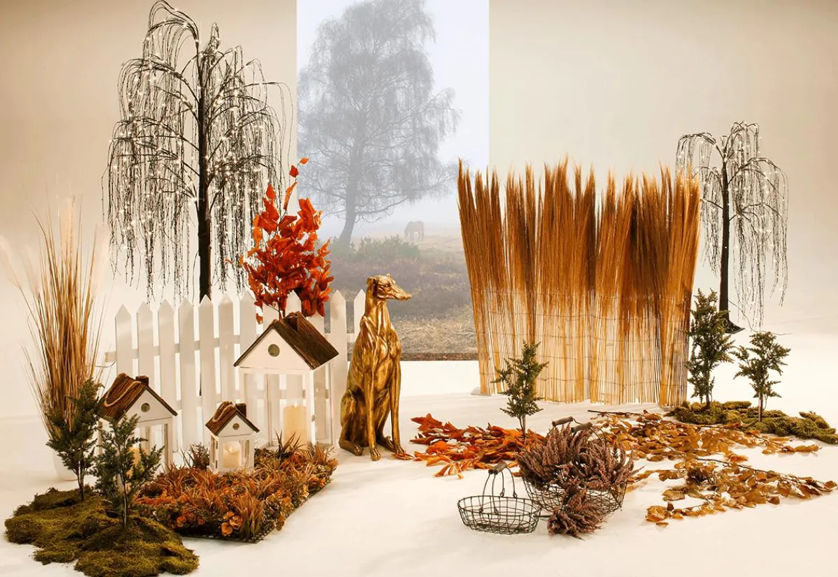 Discount DecoWoerner Schwer Entflammbarer Stoffbanner "Herbstnebel" Aus Fahnenstoff 100 X 200 Cm Grau