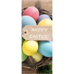 Online DecoWoerner Schwer Entflammbarer Stoffbanner "Osternest Mit Eiern" Aus Fahnenstoff 75 X 180 Cm mehrfarbig