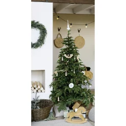 Sale DecoWoerner Schwer Entflammbarer Stoffbanner "Nordischer Weihnachtsbaum" Aus Fahnenstoff 100 X 200 Cm grün