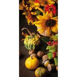 Discount DecoWoerner Schwer Entflammbarer Stoffbanner "Herbstdeko" Aus Fahnenstoff 100 X 200 Cm gelb