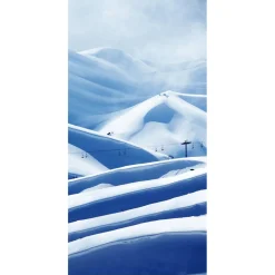 Best DecoWoerner Schwer Entflammbarer Stoffbanner "Skigebiet" Aus Fahnenstoff 100 X 200 Cm weiß