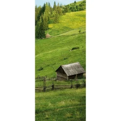 Clearance DecoWoerner Schwer Entflammbarer Stoffbanner "e Alm" Aus Fahnenstoff 75 X 180 Cm grün