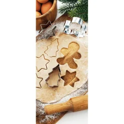 Sale DecoWoerner Schwer Entflammbarer Stoffbanner "Weihnachtsplätzchen Backen" Aus Fahnenstoff 75 X 180 Cm Beige