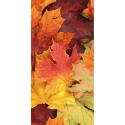 Best DecoWoerner Schwer Entflammbarer Stoffbanner "Herbstlaub" Aus Fahnenstoff 100 X 200 Cm orange