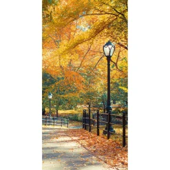Online DecoWoerner Schwer Entflammbarer Stoffbanner "Herbstpark" Aus Fahnenstoff 100 X 200 Cm gelb