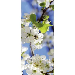 Discount DecoWoerner Schwer Entflammbarer Stoffbanner „e Apfelblüten Mit Biene“ Aus Fahnenstoff 75 X 180 Cm weiß