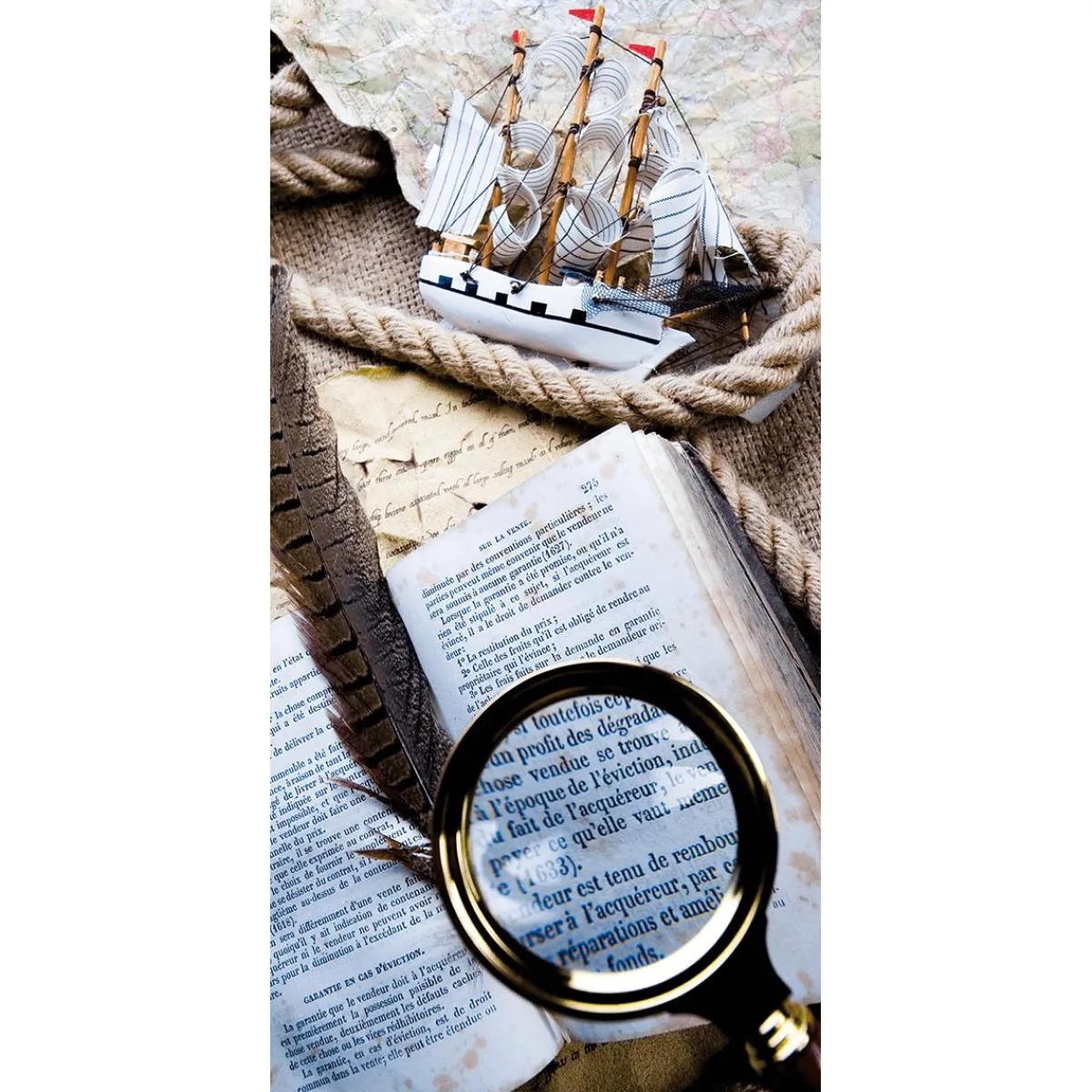 Sale DecoWoerner Schwer Entflammbarer Stoffbanner „Logbuch“ Aus Fahnenstoff 100 X 200 Cm Beige