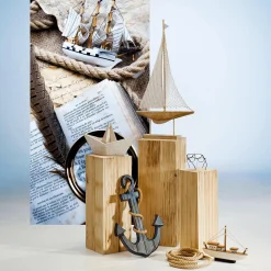 Sale DecoWoerner Schwer Entflammbarer Stoffbanner „Logbuch“ Aus Fahnenstoff 100 X 200 Cm Beige