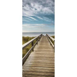 Clearance DecoWoerner Schwer Entflammbarer Stoffbanner Holzsteg Zum Meer 75 X 180 Cm