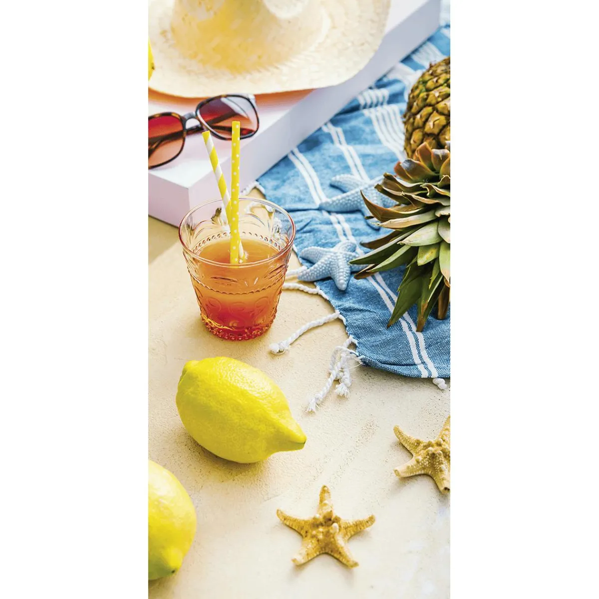 Discount DecoWoerner Schwer Entflammbarer Stoffbanner Strand Cocktail 100 X 200 Cm