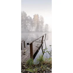 Sale DecoWoerner Schwer Entflammbarer Stoffbanner "Nebel Am See" 75 X 180 Cm