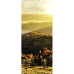 Online DecoWoerner Schwer Entflammbarer Stoffbanner "Morgen Im Bergland" 75 X 180 Cm