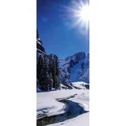 Best DecoWoerner Schwer Entflammbarer Stoffbanner "Wintertag" 75 X 180 Cm