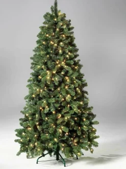 Sale DecoWoerner Schwer Entflammbarer Weihnachtsbaum Mit LED 210 Cm grün