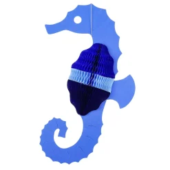 Best DecoWoerner Seepferdchen Aus Schwer Entflammbarem Wabenpapier Und Karton 54 Cm blau