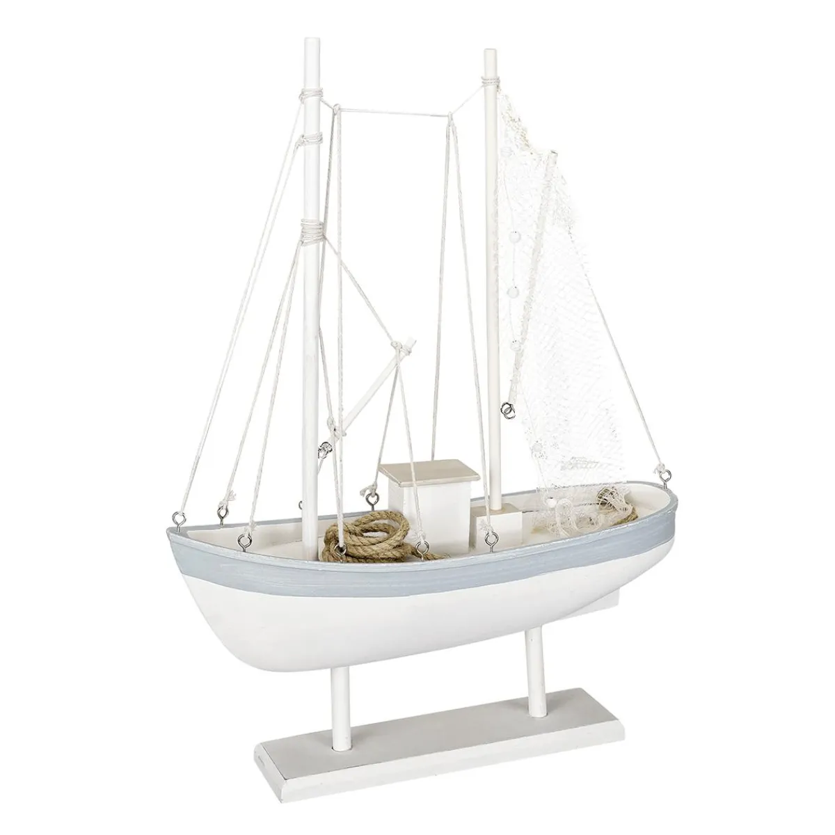 Clearance DecoWoerner Segelboot 60 Cm X 43 Cm X 14 Cm weiß