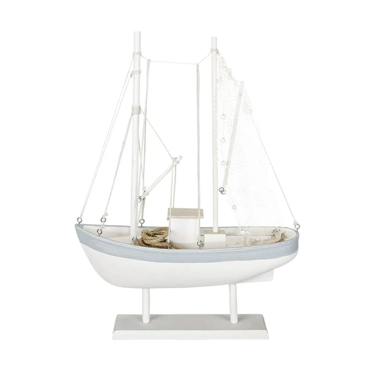 Clearance DecoWoerner Segelboot 60 Cm X 43 Cm X 14 Cm weiß