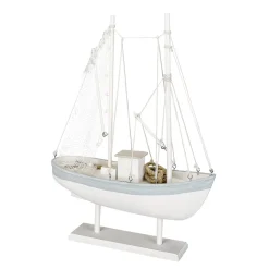 Clearance DecoWoerner Segelboot 60 Cm X 43 Cm X 14 Cm weiß
