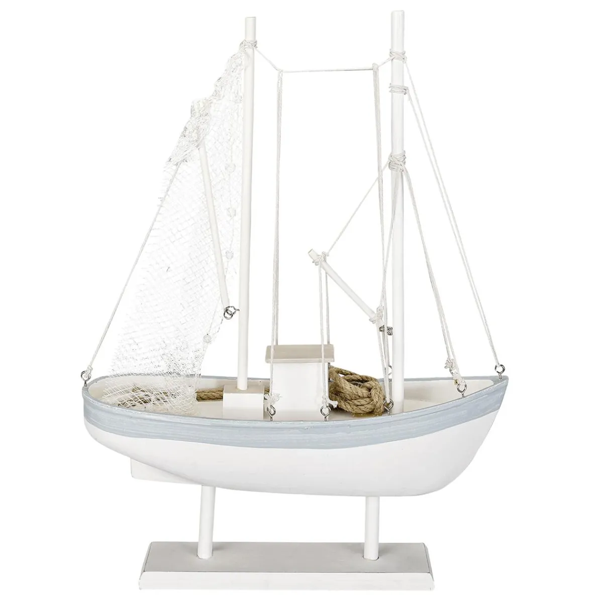 Clearance DecoWoerner Segelboot 60 Cm X 43 Cm X 14 Cm weiß