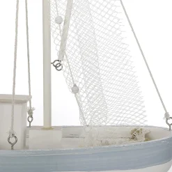 Clearance DecoWoerner Segelboot 60 Cm X 43 Cm X 14 Cm weiß