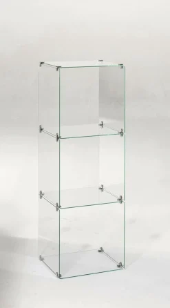 Outlet DecoWoerner Selbstbau-Würfel-Vitrine Aus Glas, Ohne Rückwände, 124 Cm Hoch transparent