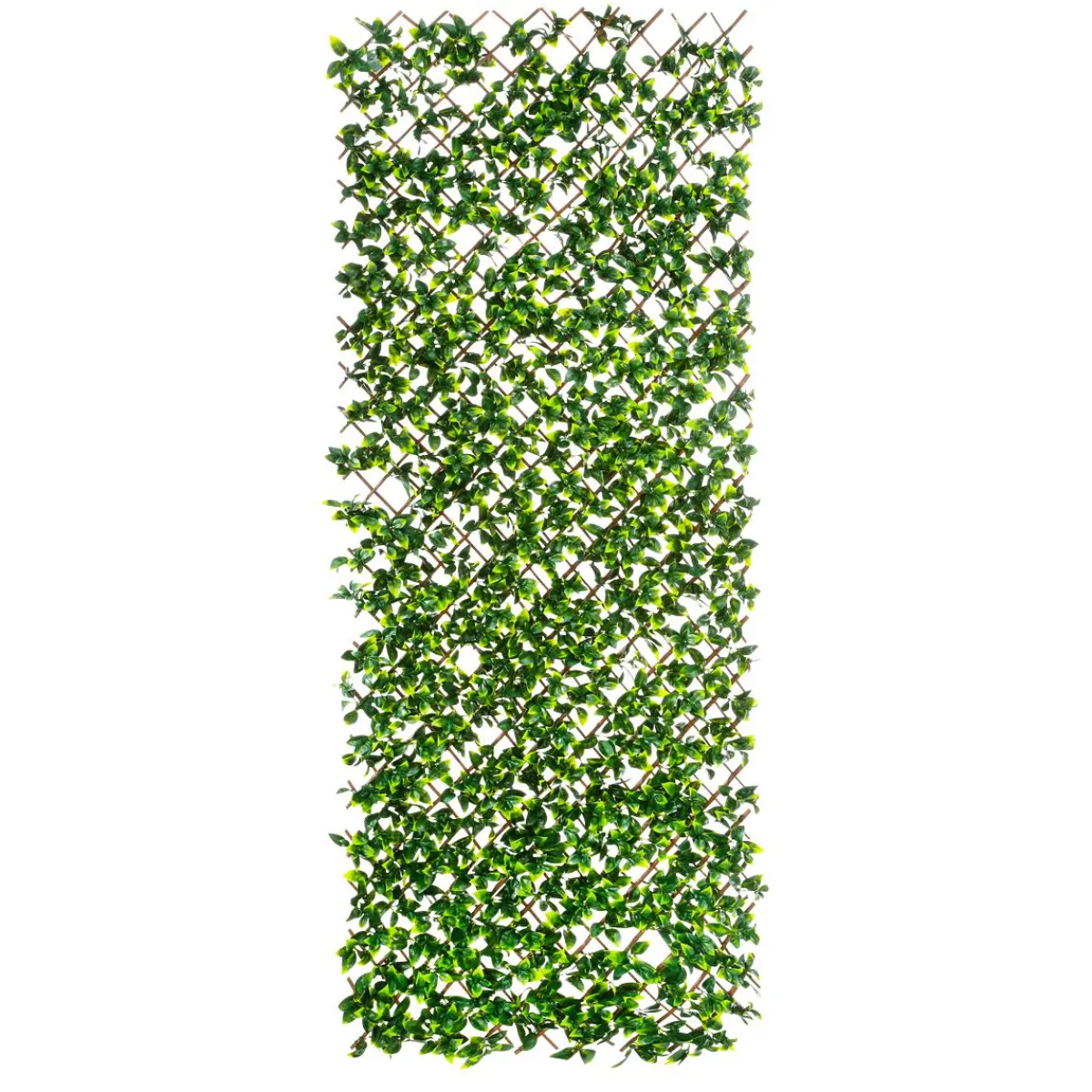 Outlet DecoWoerner Sichtschutz-Zaun-Element Mit Künstlichen en Blättern, Ausziehbar Bis 200 Cm grün