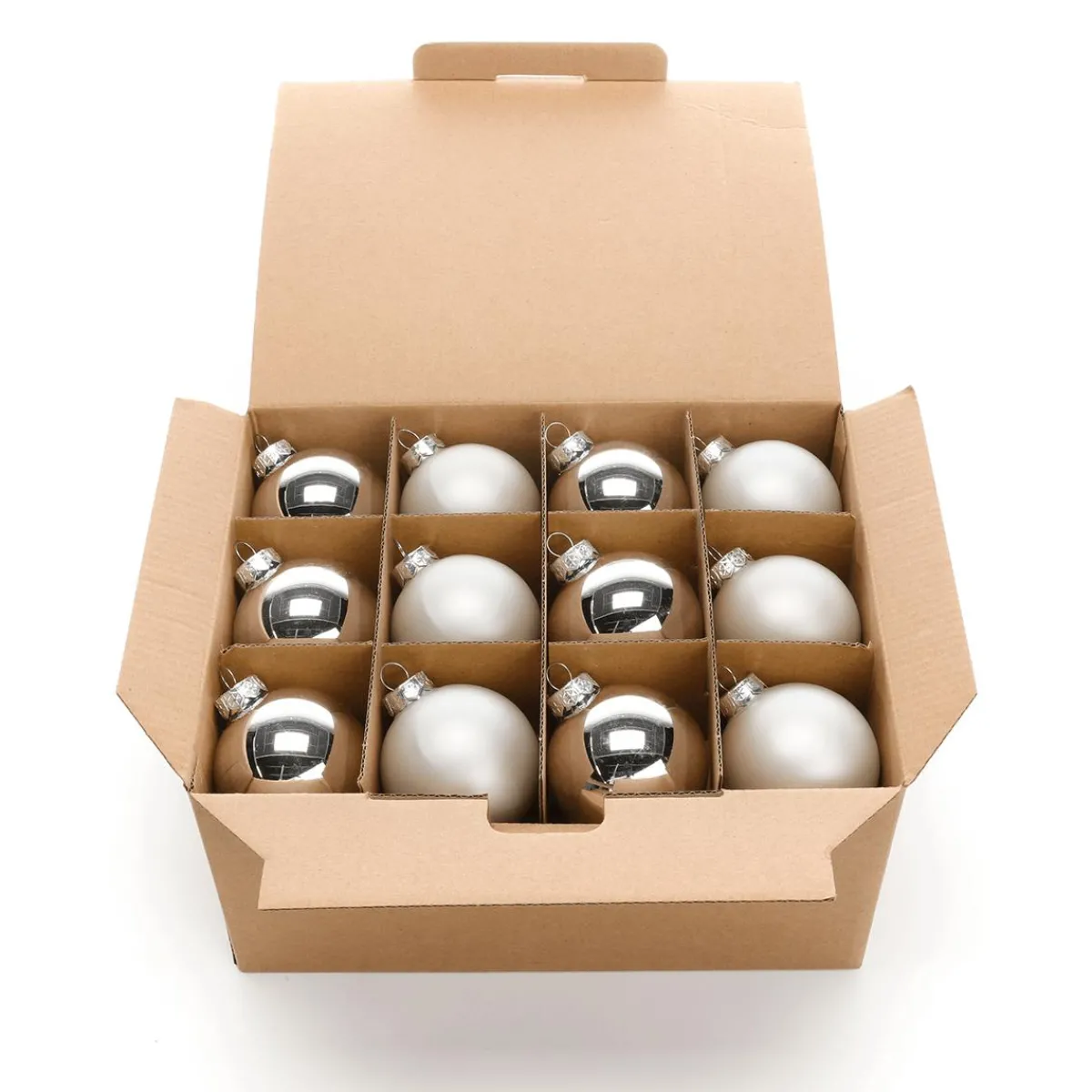 Clearance DecoWoerner ne Weihnachtskugeln Aus Glas 6 Cm Ø – 24 Stück silber