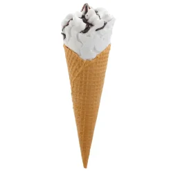 Online DecoWoerner Softeis In Der Waffel Mit Schokosauce - Lebensmittel Attrappe 21 Cm weiß