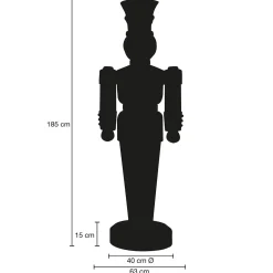 Online DecoWoerner Soldat Figur 185 Cm, Gold-, Vollplastisch braun